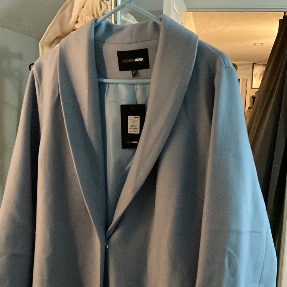 Powder Blue Trench Coat